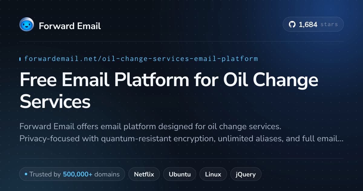 Free Email Platform for Oil Change Services